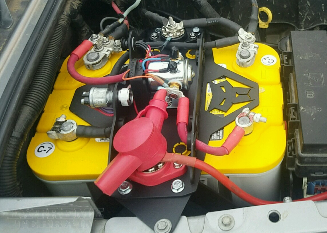 2013 2-Door Jeep Wrangler Fitted with a Yellow Optima Battery