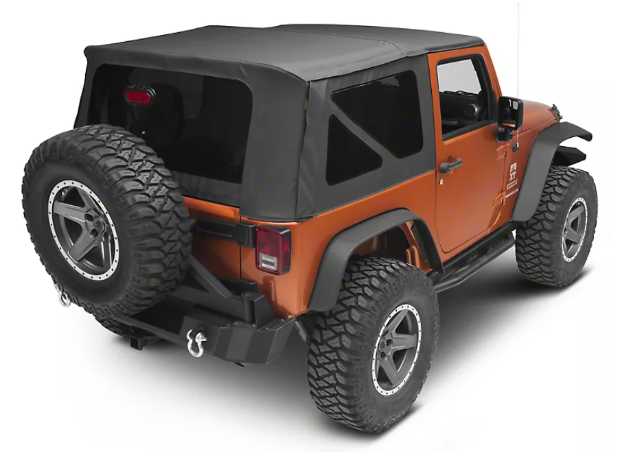 Smittybilt OEM Replacement Soft Top with Tinted Windows; Black Diamond (10-18 Jeep Wrangler JK 2-Door)